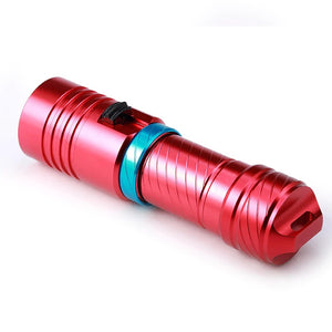 Diving LED Flashlight. 25 meters. 1*26650