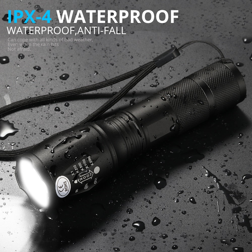 Mini Flashlight Waterproof Zoomable. 1*18650