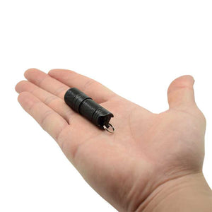 Pocket Mini LED Flashlight USB Rechargeable Waterproof Keychain. Black Model